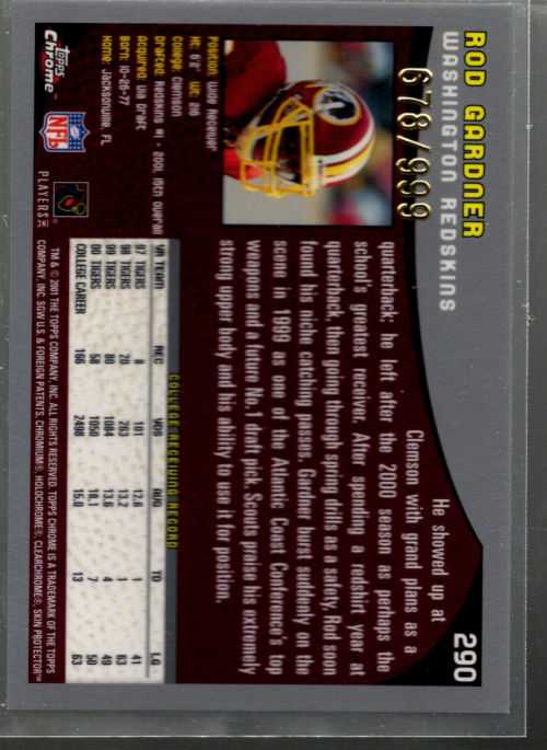 A9106- 2001 Topps Chrome Football Card #s 221-320 -You Pick- 15+ FREE US SHIP - Picture 113 of 173