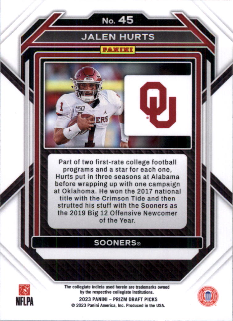 2023 Panini Prizm Draft Picks Football Card Pick (Base)