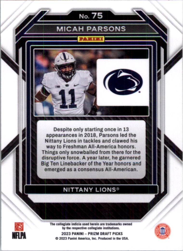 2023 Panini Prizm Draft Picks Football Card Pick (Base)