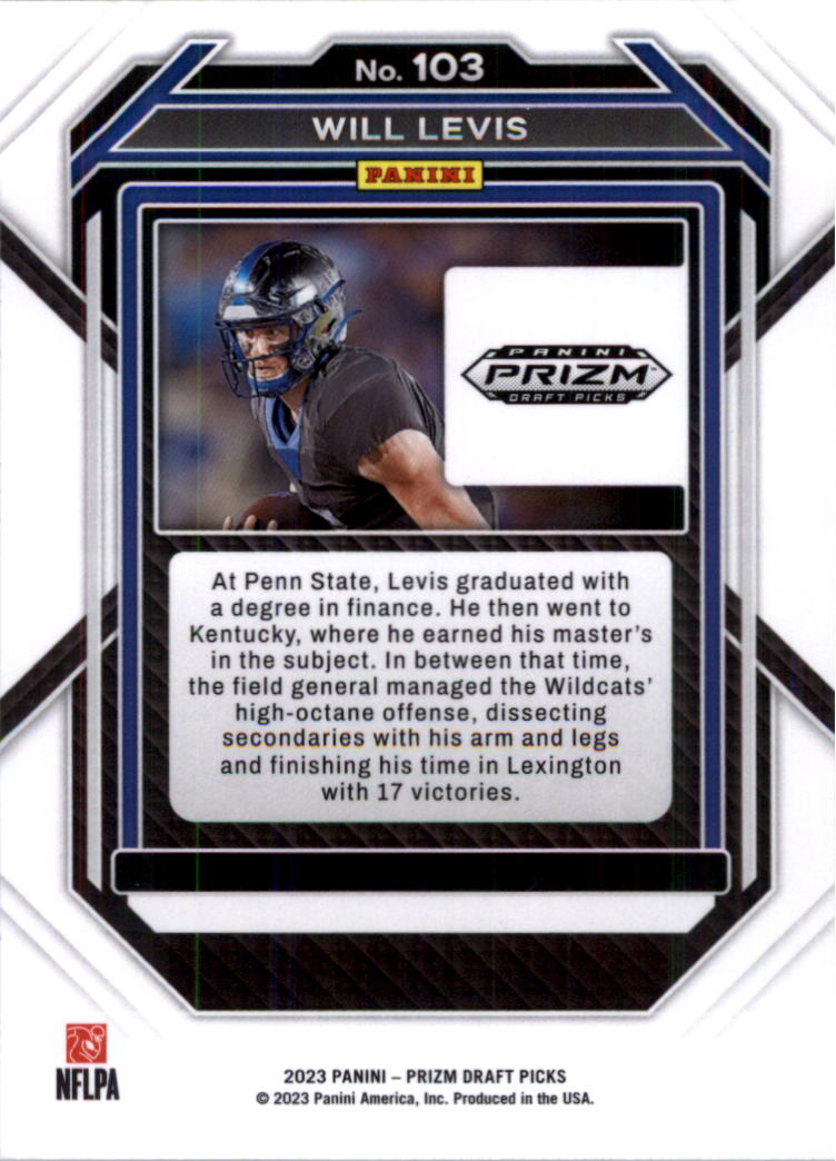 2023 Panini Prizm Draft Picks Football Card Pick (Base)