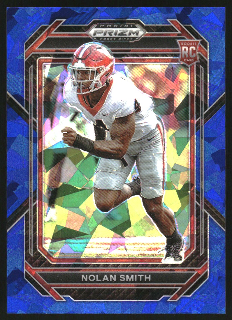 2023 Panini Prizm Draft Picks Prizms Blue Ice #177 Nolan Smith