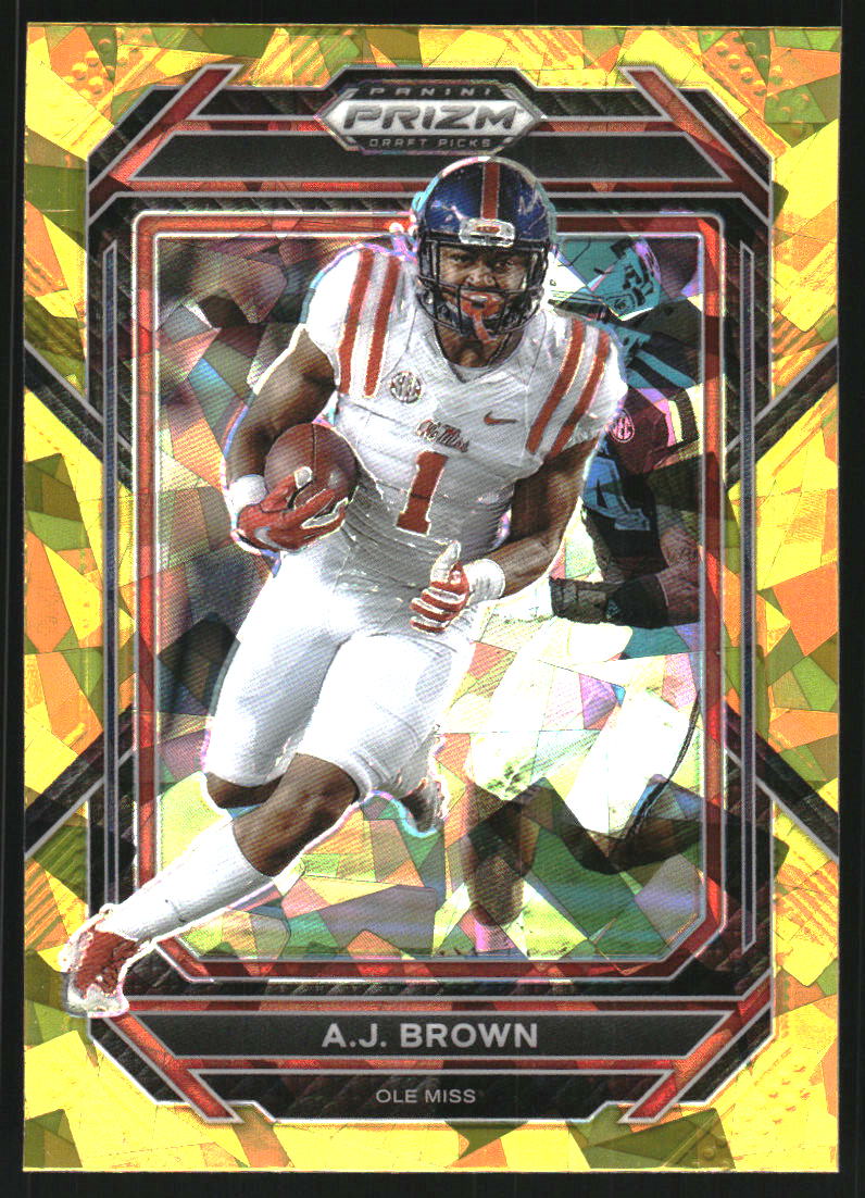 2023 Panini Prizm Draft Picks Prizms Gold Ice #134 A.J. Brown