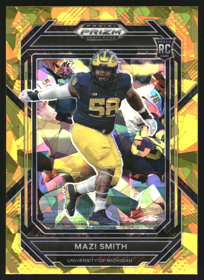 2023 Panini Prizm Draft Picks Prizms Gold Ice #187 Mazi Smith