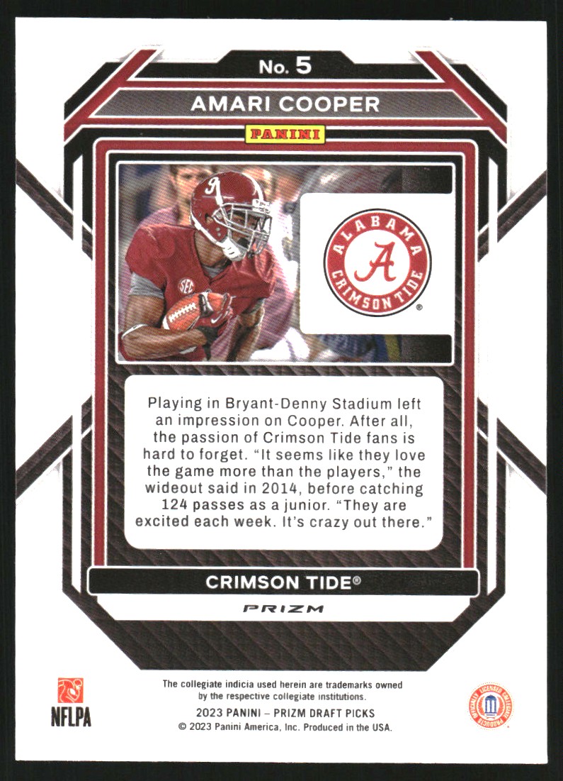 2023 Panini Prizm Draft Picks Prizms Red Ice #5 Amari Cooper
