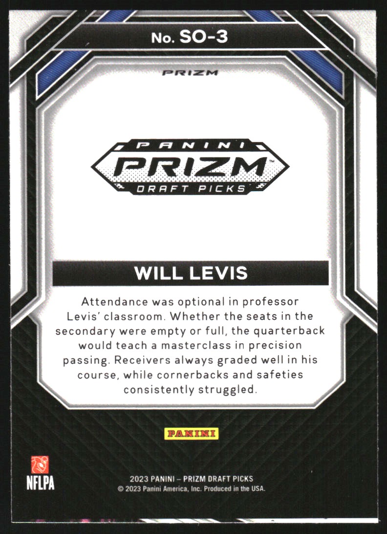 2023 Panini Prizm Draft Picks Student Orientation Red Ice #3 Will Levis