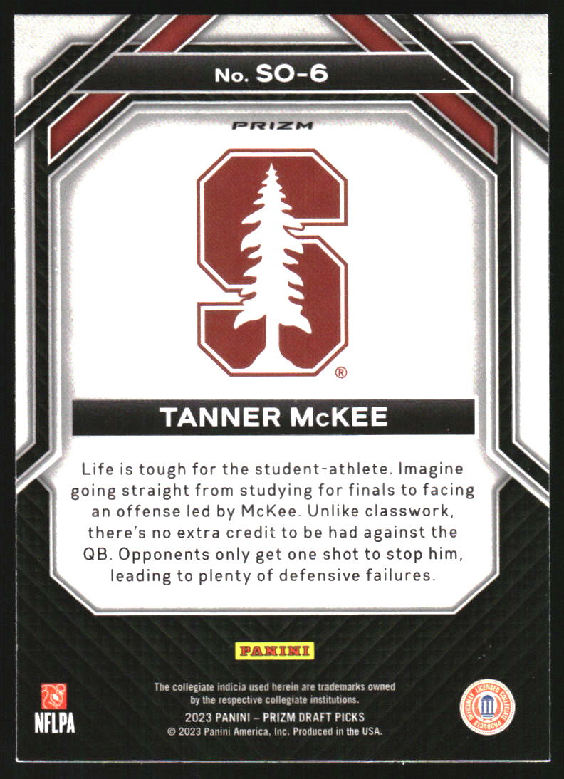 2023 Panini Prizm Draft Picks Student Orientation Red Ice #6 Tanner McKee