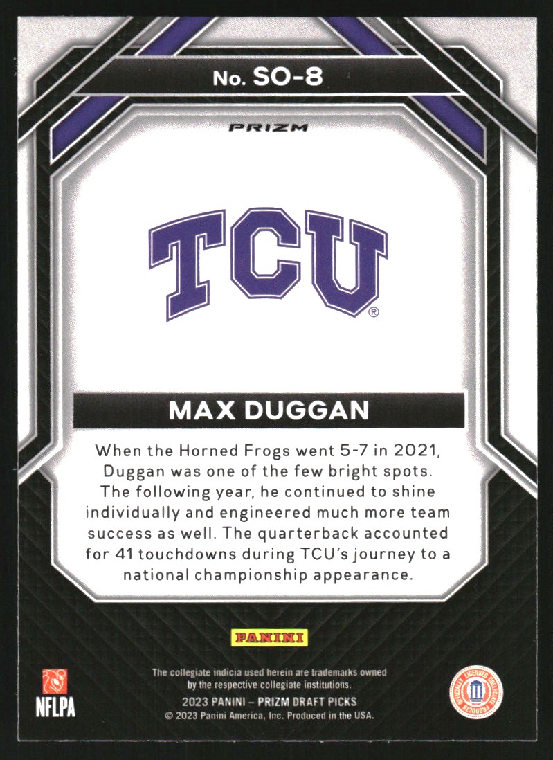 2023 Panini Prizm Draft Picks Student Orientation Red Ice #8 Max Duggan