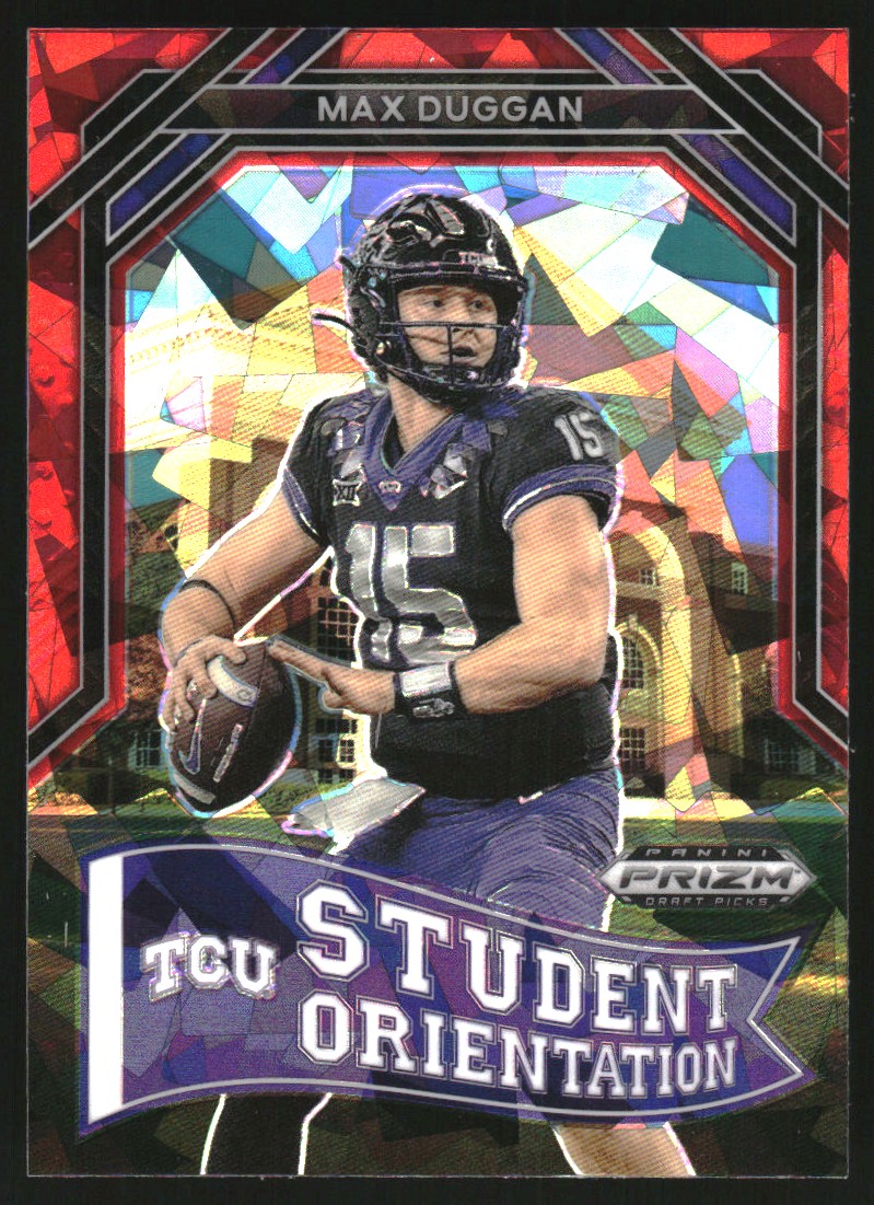 2023 Panini Prizm Draft Picks Student Orientation Red Ice #8 Max Duggan