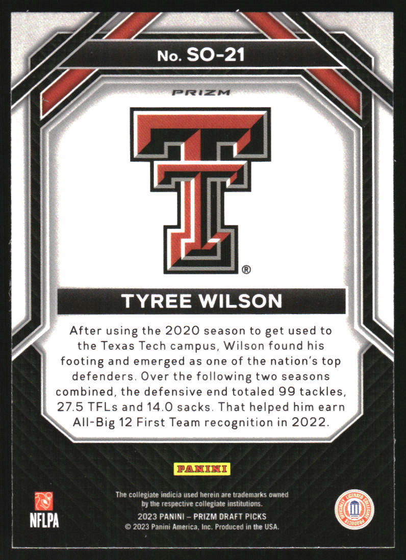 2023 Panini Prizm Draft Picks Student Orientation Red Ice #21 Tyree Wilson
