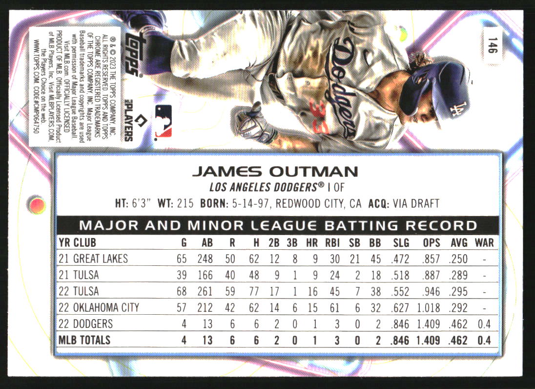 2023 Topps Cosmic Chrome Nucleus Refractors #146 James Outman
