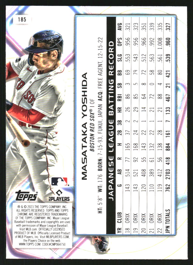 2023 Topps Cosmic Chrome Nucleus Refractors #185 Masataka Yoshida
