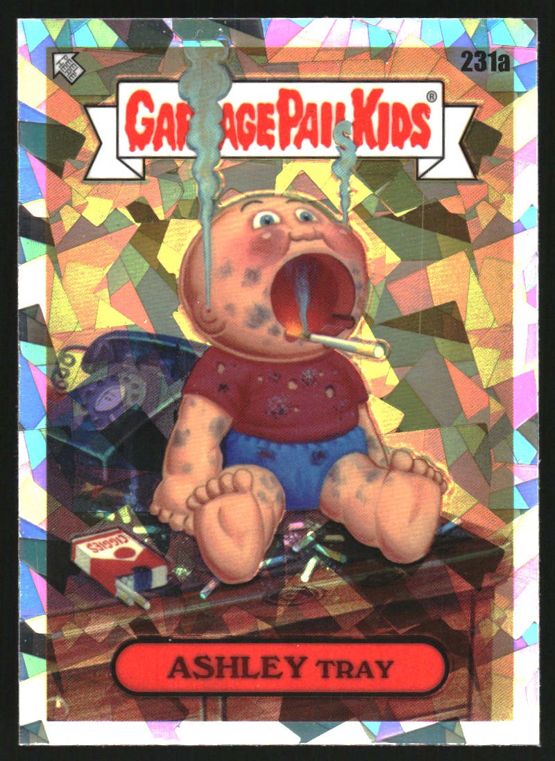 2023 Topps Chrome Garbage Pail Kids Series 6 Atomic Refractors #231a Ashley Tray