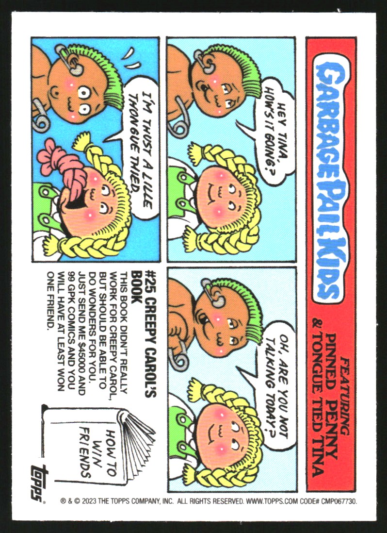 2023 Topps Chrome Garbage Pail Kids Series 6 Atomic Refractors #255b Restored Rusty