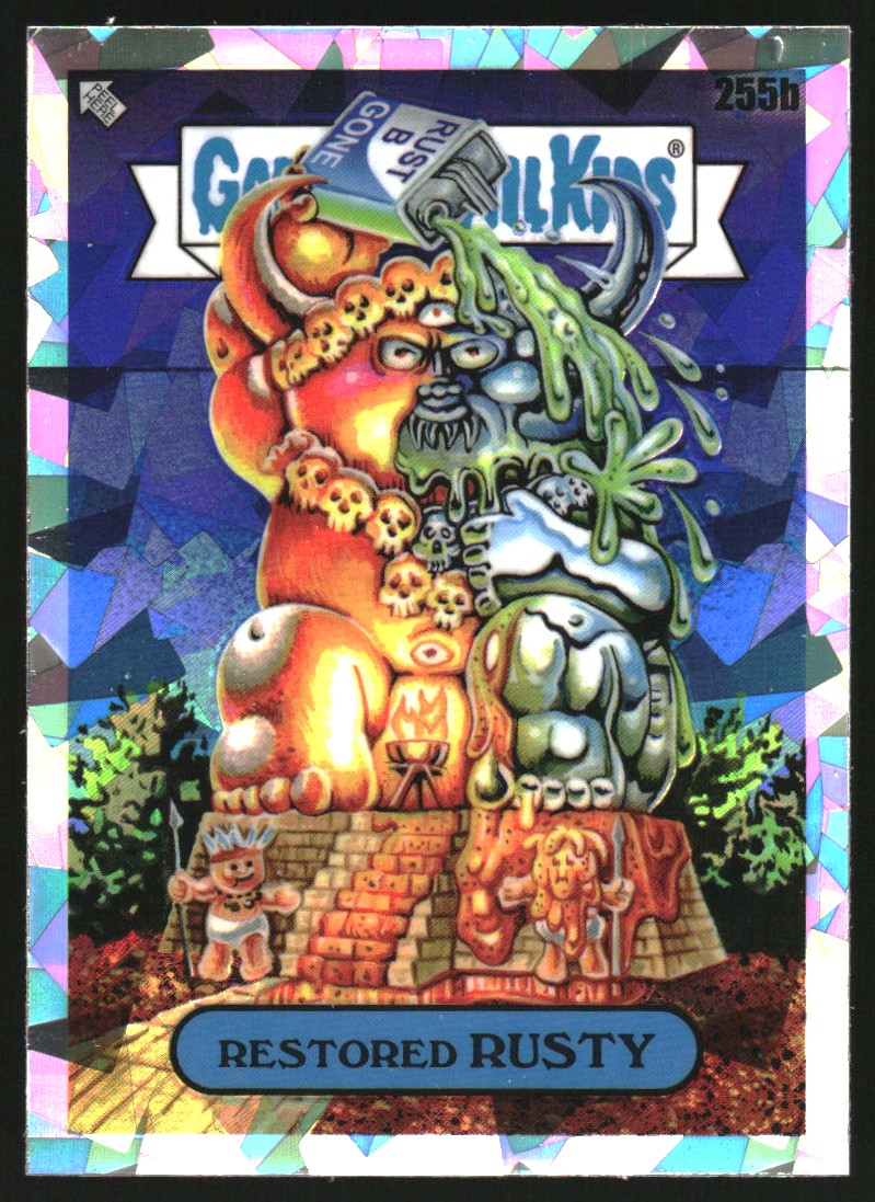 2023 Topps Chrome Garbage Pail Kids Series 6 Atomic Refractors #255b Restored Rusty
