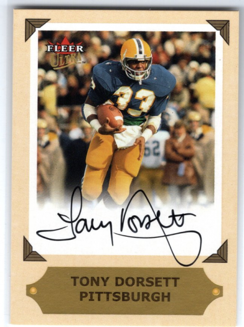 Tony Dorsett signed custom Pitt Panthers jersey