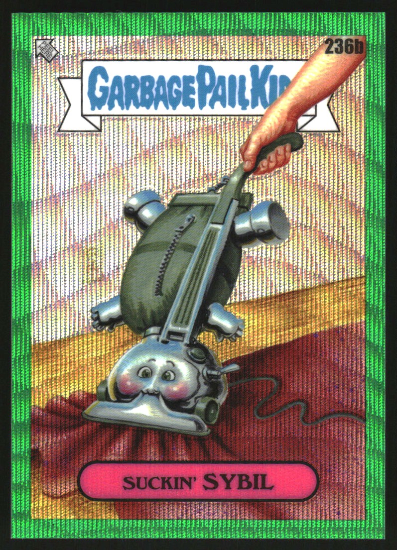 2023 Topps Chrome Garbage Pail Kids Series 6 Green Wave Refractors #236b Suckin' Sybil