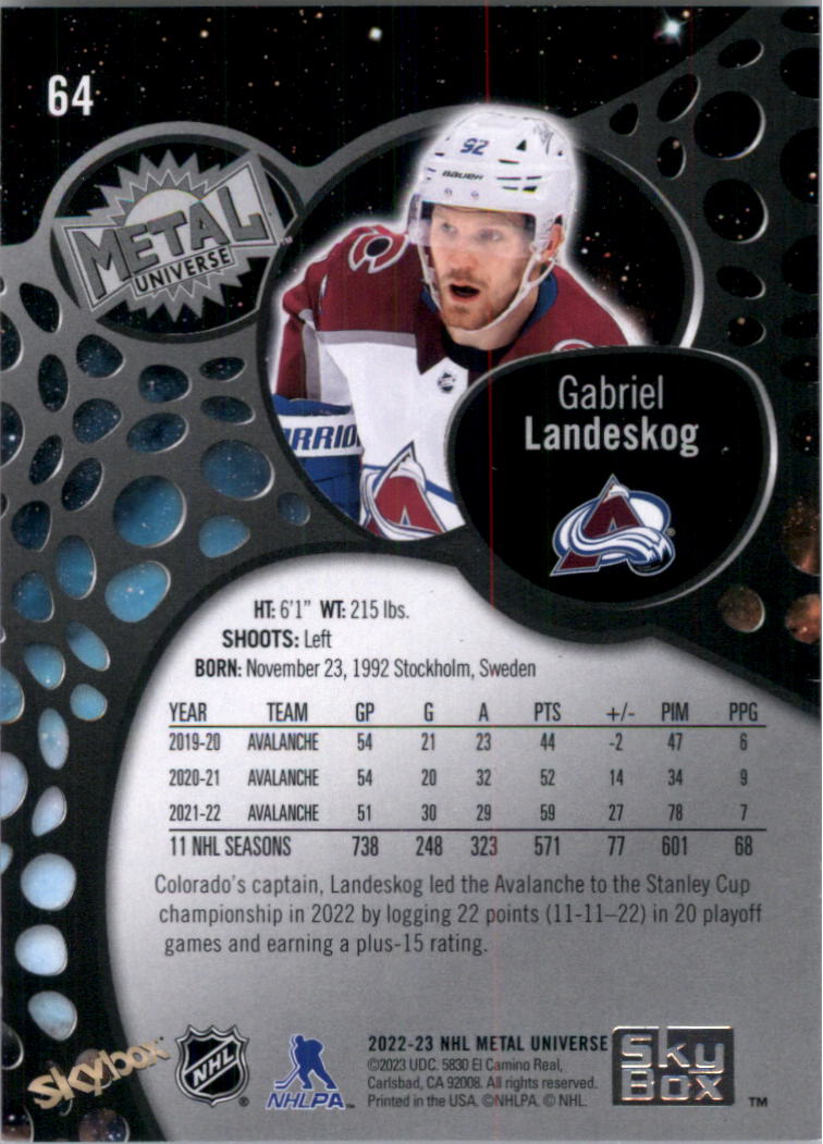 2022-23 Metal Universe Hockey Card Pick (Base)