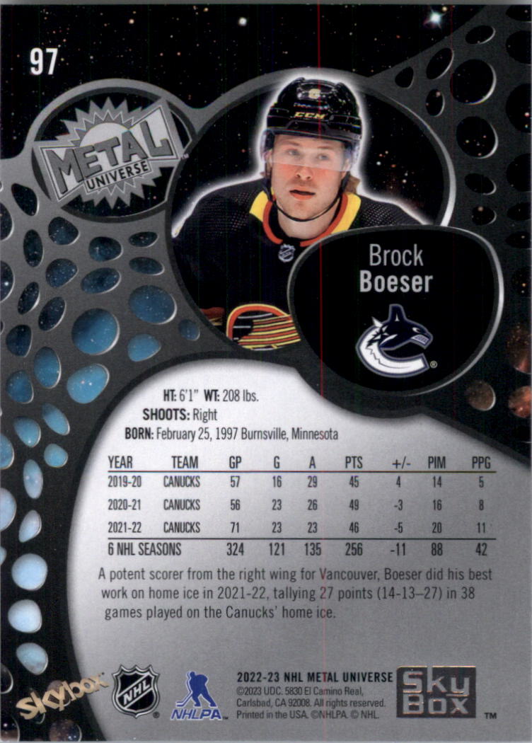 2022-23 Metal Universe Hockey Card Pick (Base)