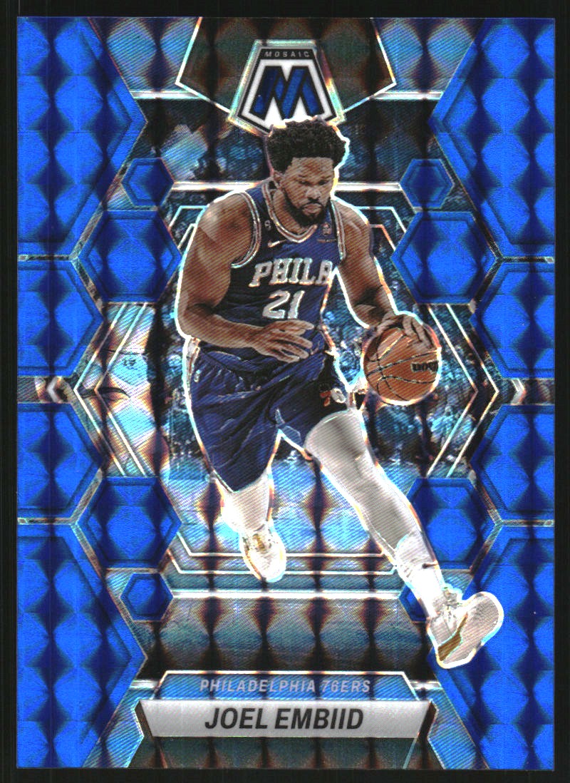 2022-23 Panini Mosaic Mosaic Blue #141 Joel Embiid