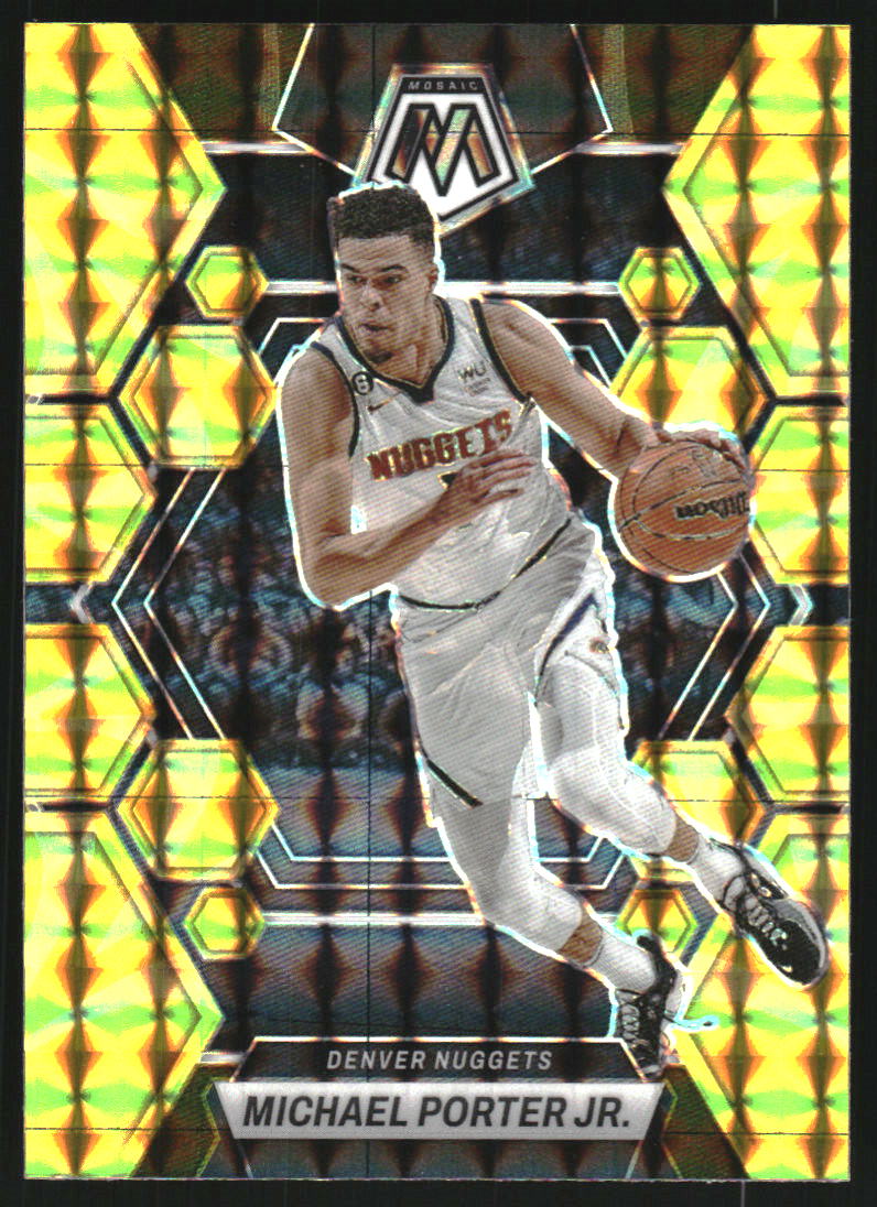 2022-23 Panini Mosaic Mosaic Reactive Yellow #44 Michael Porter Jr