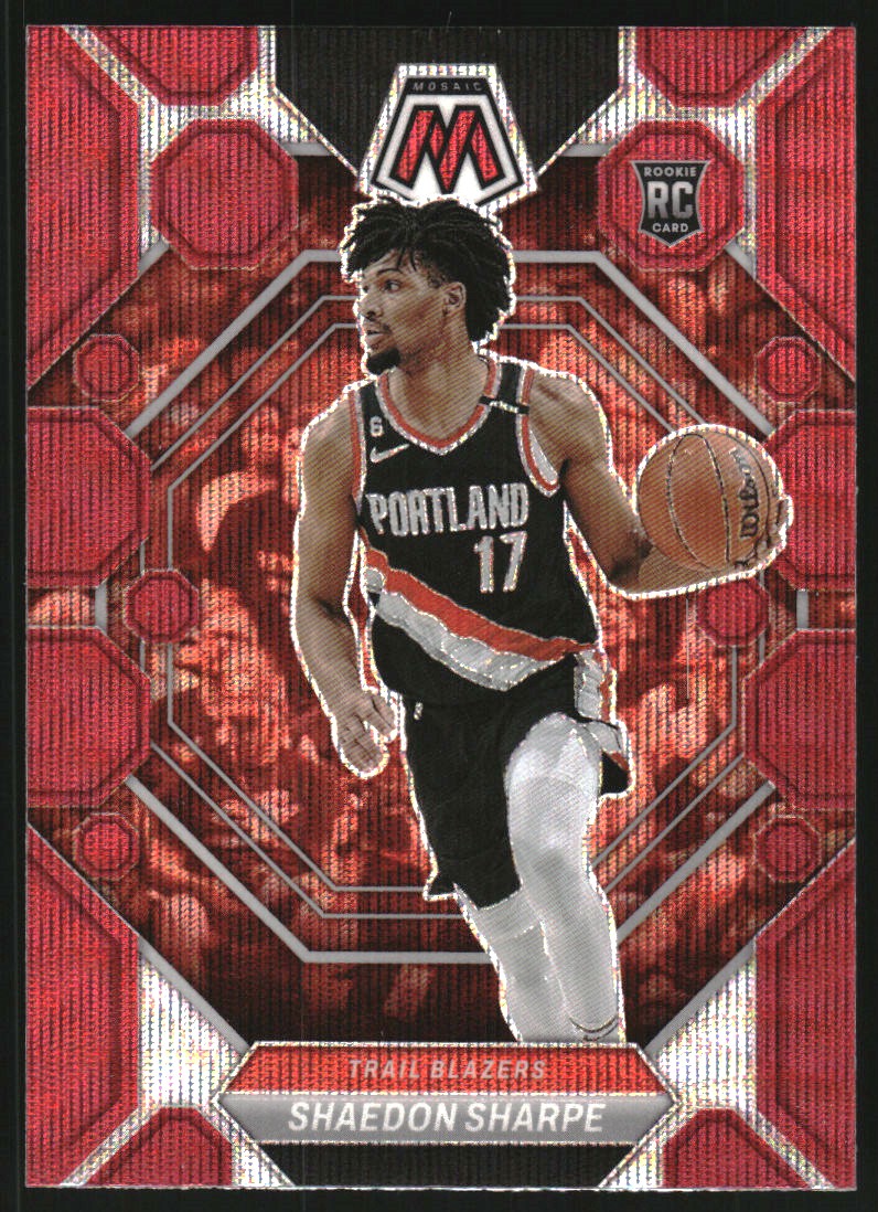 2022-23 Panini Mosaic Mosaic Red Wave #213 Shaedon Sharpe