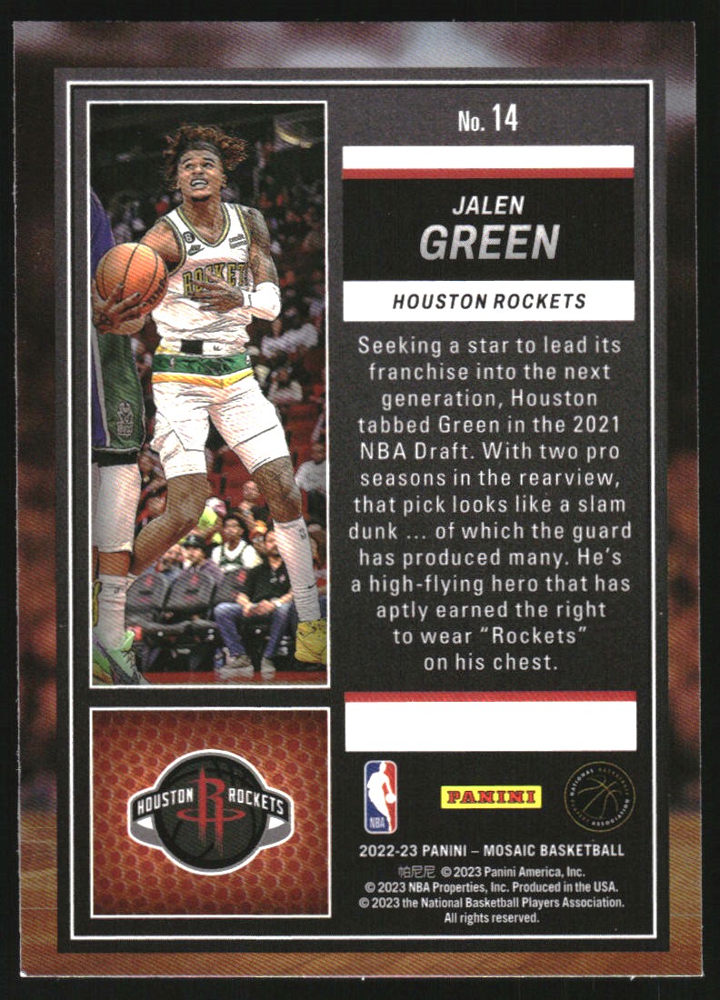 2022-23 Panini Mosaic Jam Masters #14 Jalen Green