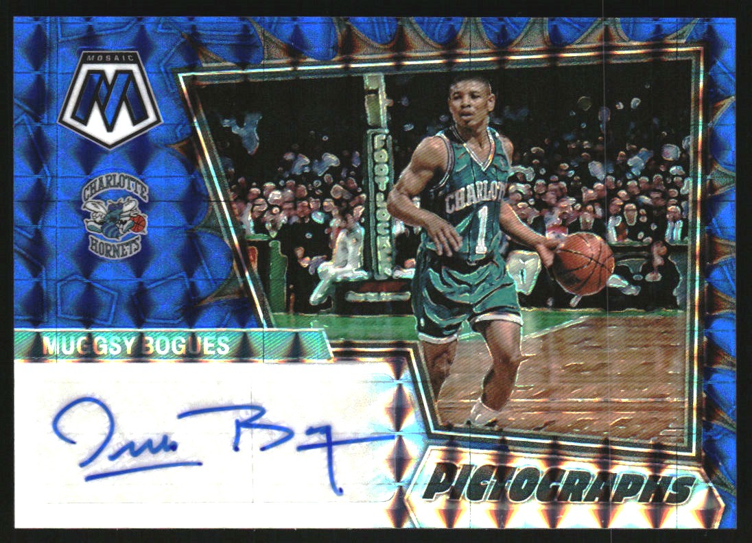 2022-23 Panini Mosaic Pictographs Mosaic Blue #22 Muggsy Bogues/49
