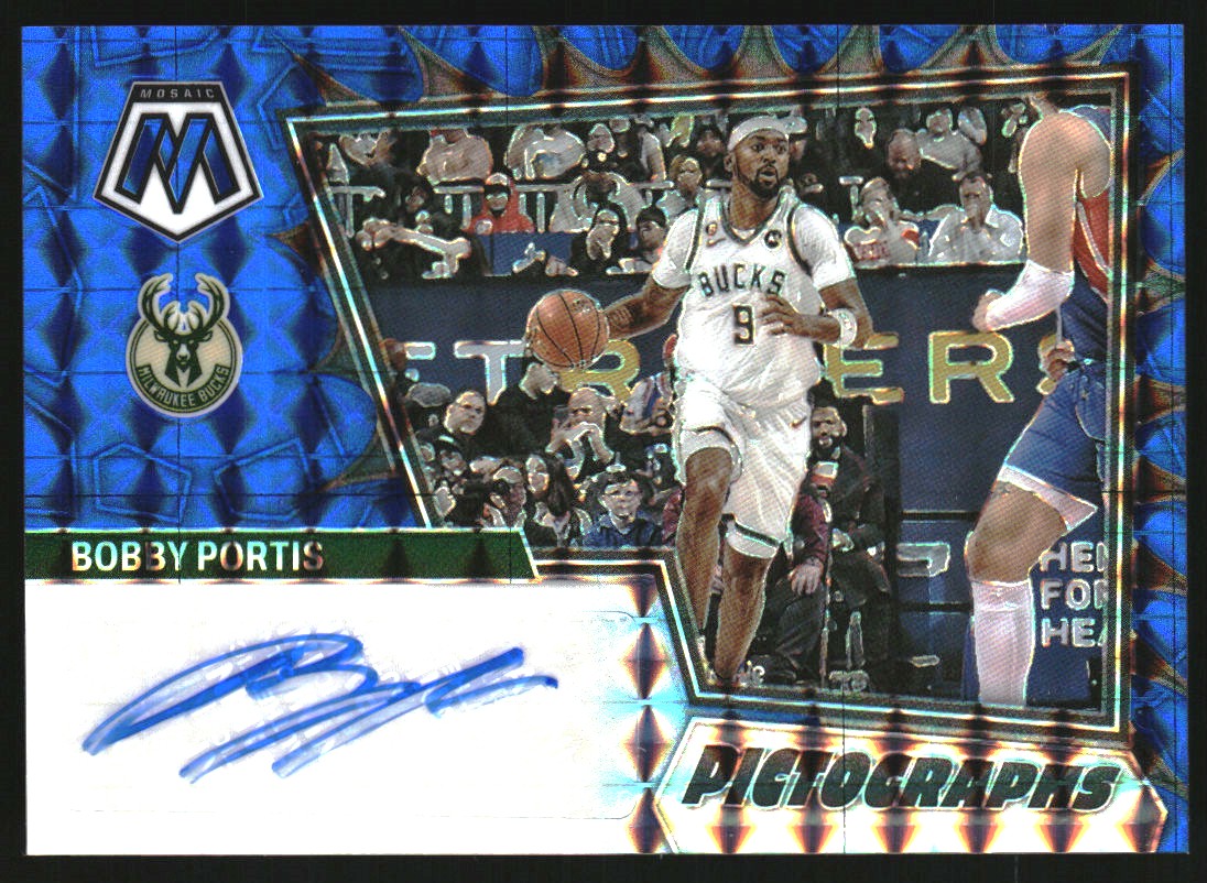 2022-23 Panini Mosaic Pictographs Mosaic Blue #36 Bobby Portis/49
