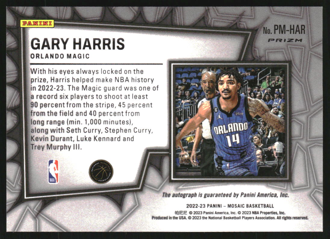 2022-23 Panini Mosaic Pictographs Mosaic Choice #18 Gary Harris