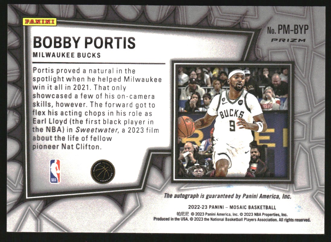 2022-23 Panini Mosaic Pictographs Mosaic Choice #36 Bobby Portis