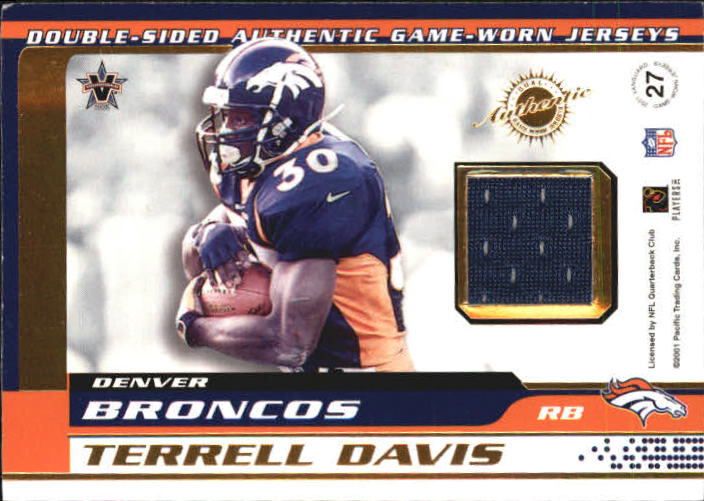 2001 Vanguard Double Sided Jerseys #27 Mike Anderson/260/Terrell Davis back image