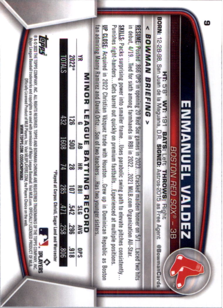 2023 Bowman Chrome Baseball Card Pick (Base) - Picture 19 of 199