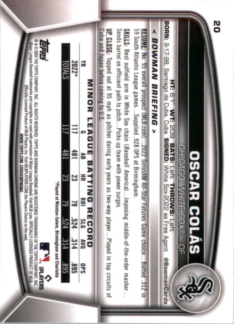 2023 Bowman Chrome Baseball Card Pick (Base) - Picture 41 of 199
