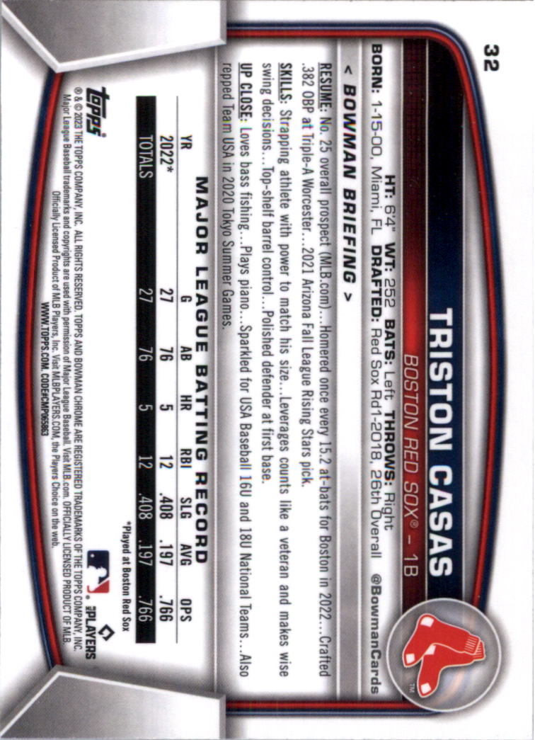 2023 Bowman Chrome Baseball Card Pick (Base) - Picture 65 of 199