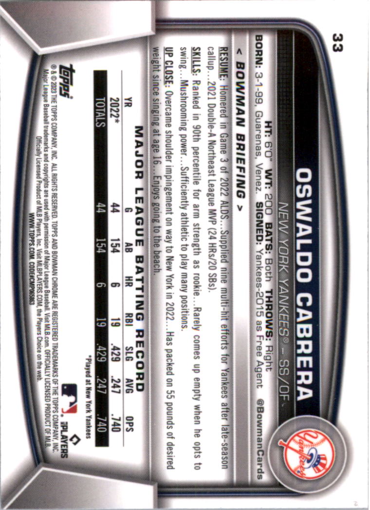 2023 Bowman Chrome Baseball Card Pick (Base) - Picture 67 of 199