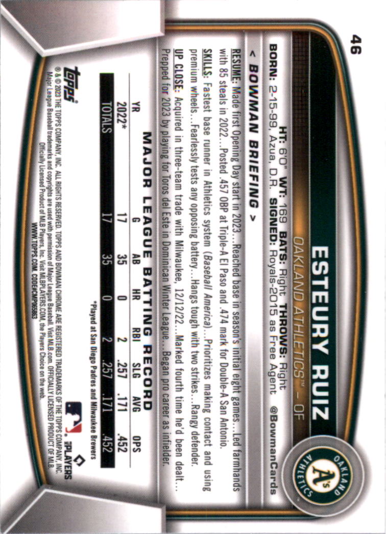 2023 Bowman Chrome Baseball Card Pick (Base) - Picture 91 of 199