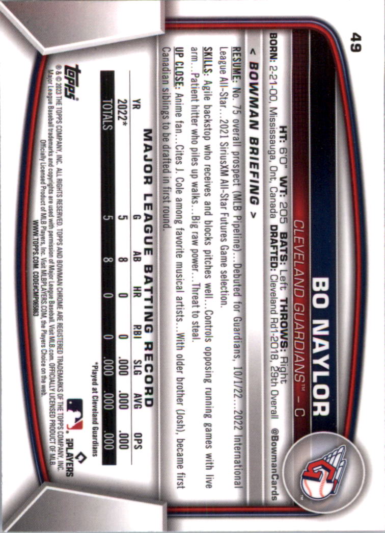 2023 Bowman Chrome Baseball Card Pick (Base) - Picture 97 of 199
