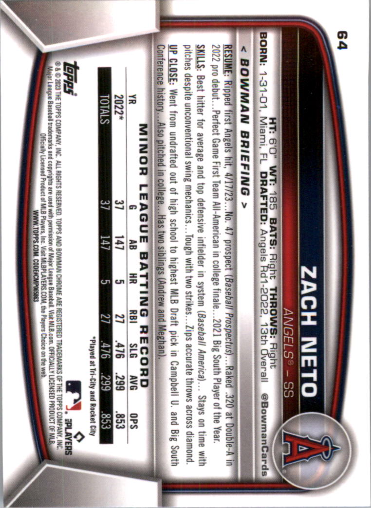 2023 Bowman Chrome Baseball Card Pick (Base) - Picture 127 of 199