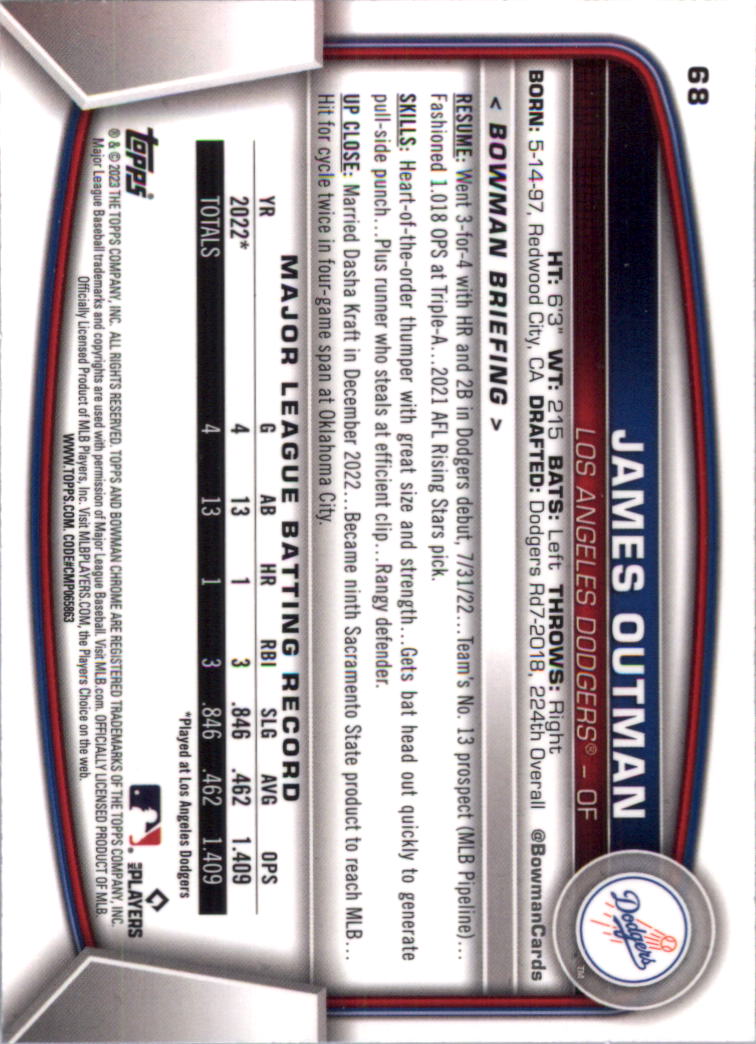 2023 Bowman Chrome Baseball Card Pick (Base) - Picture 135 of 199