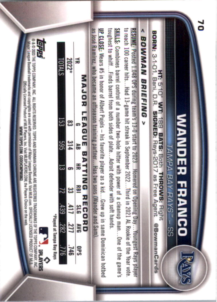 2023 Bowman Chrome Baseball Card Pick (Base) - Picture 139 of 199