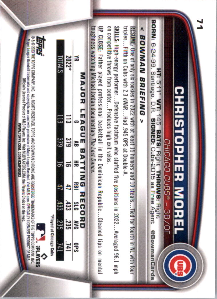 2023 Bowman Chrome Baseball Card Pick (Base) - Picture 141 of 199