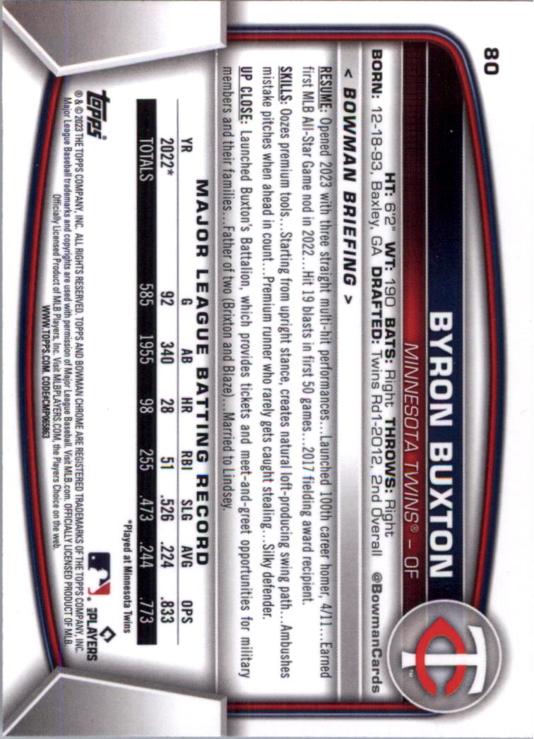 2023 Bowman Chrome Baseball Card Pick (Base) - Picture 159 of 199