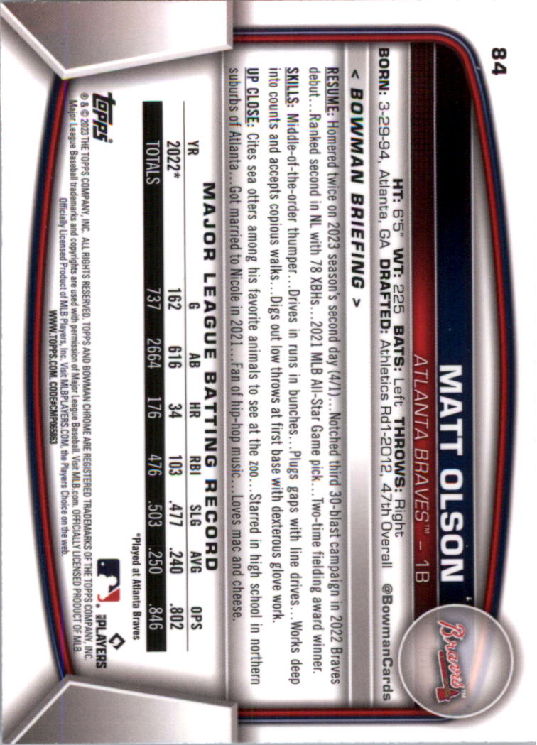 2023 Bowman Chrome Baseball Card Pick (Base) - Picture 167 of 199