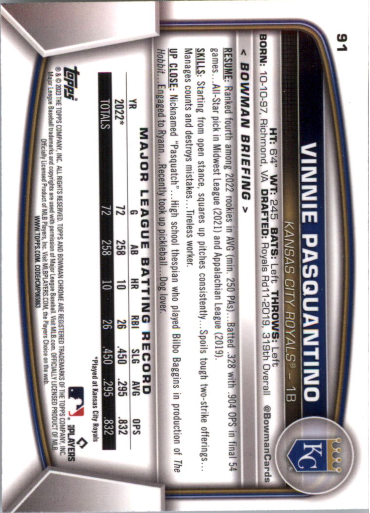 2023 Bowman Chrome Baseball Card Pick (Base) - Picture 181 of 199