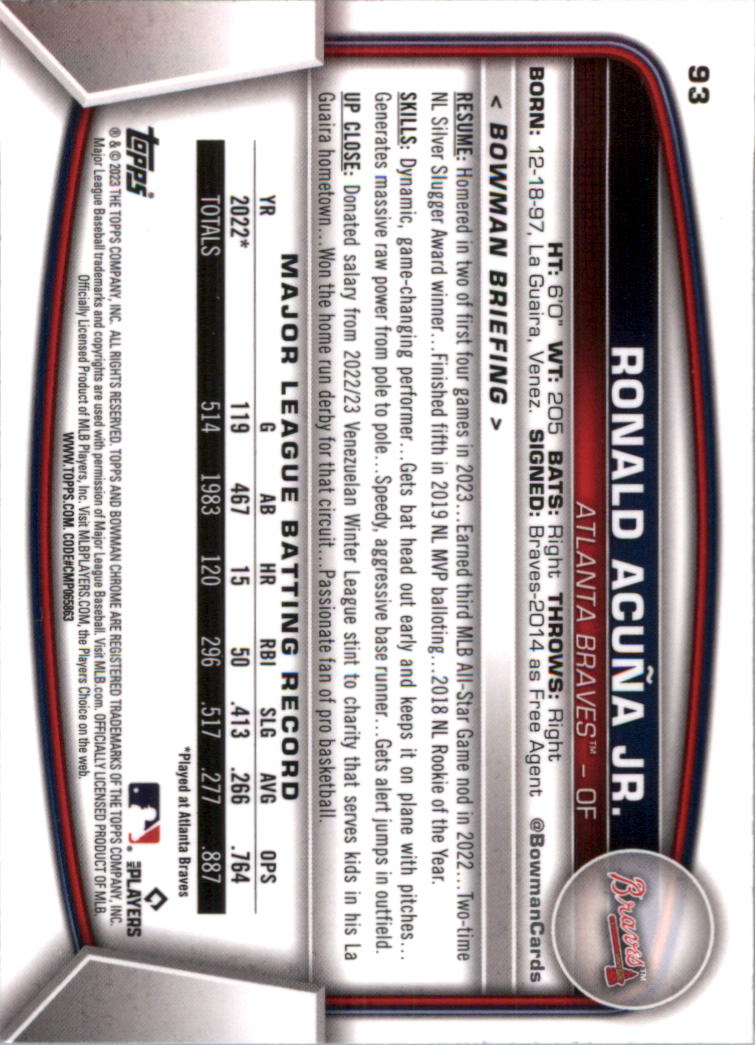 2023 Bowman Chrome Baseball Card Pick (Base) - Picture 185 of 199