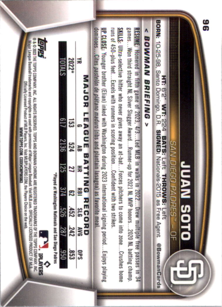 2023 Bowman Chrome Baseball Card Pick (Base) - Picture 191 of 199