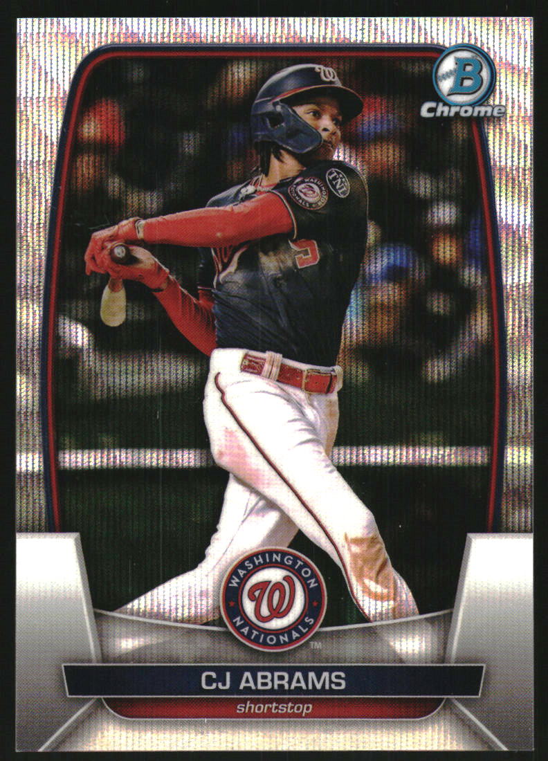 2023 Bowman Chrome Wave Refractors #74 CJ Abrams /100