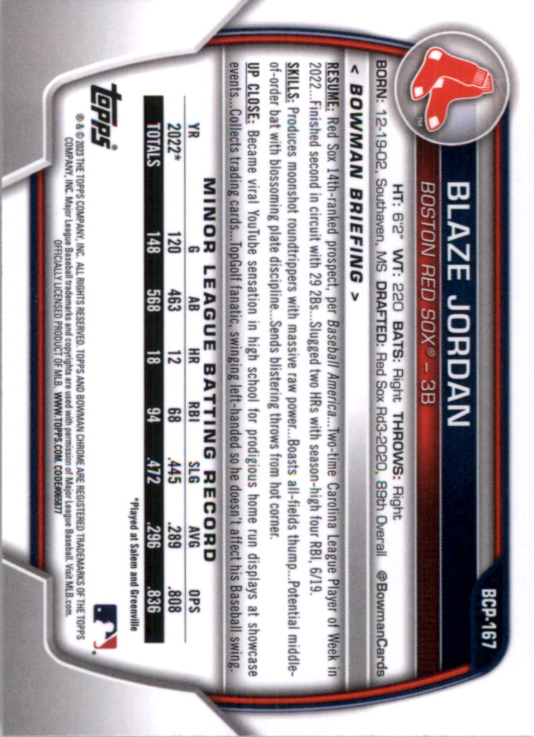Selección de tarjeta de béisbol Bowman Chrome Prospects 2023 (base) - Imagen 283 de 438