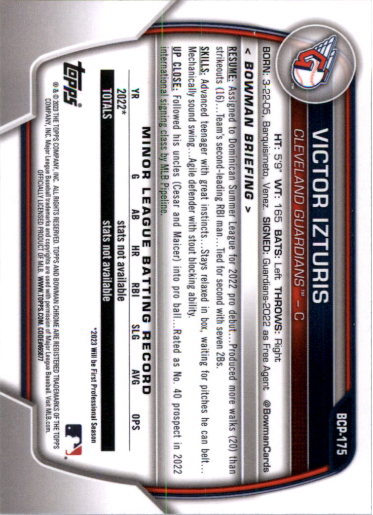 Selección de tarjeta de béisbol Bowman Chrome Prospects 2023 (base) - Imagen 297 de 438