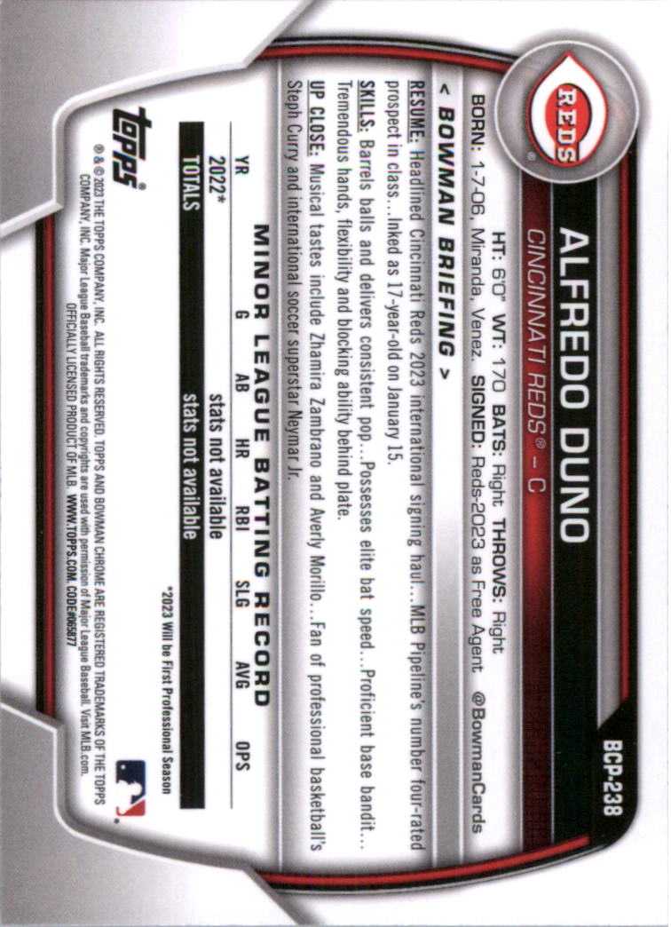 Selección de tarjeta de béisbol Bowman Chrome Prospects 2023 (base) - Imagen 416 de 438